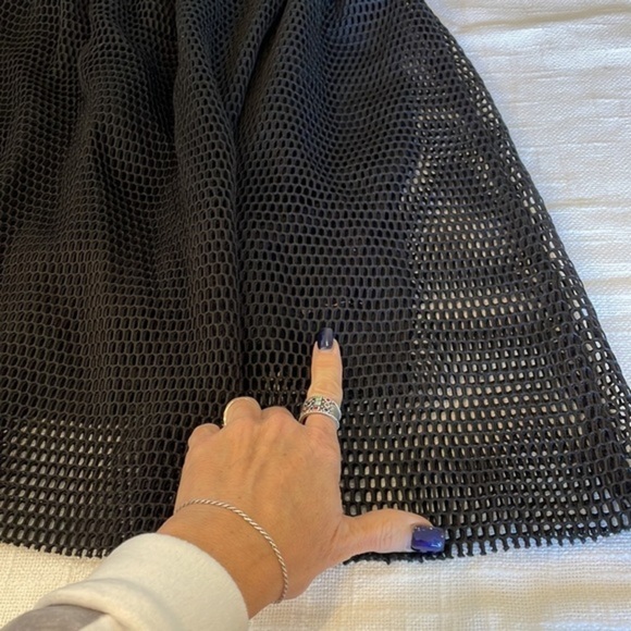 Rue 21 black mesh sleeveless dress puffy layered skirt fitted scoop neck midi - Picture 7 of 10